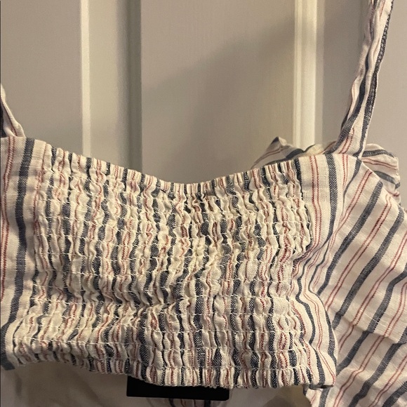 Striped Ruffle Women's Top - Picture 5 of 5